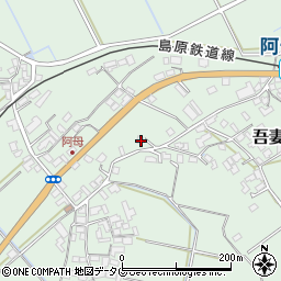 長崎県雲仙市吾妻町阿母名1842周辺の地図