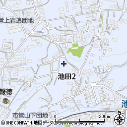 熊本県熊本市西区池田周辺の地図