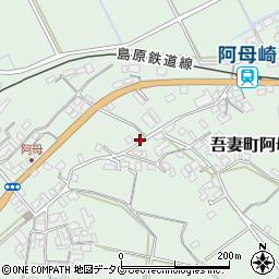 長崎県雲仙市吾妻町阿母名1837-4周辺の地図