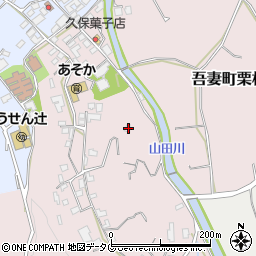 長崎県雲仙市吾妻町栗林名368周辺の地図