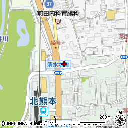 ドミノ・ピザ　北熊本店周辺の地図