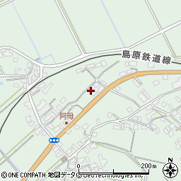 長崎県雲仙市吾妻町阿母名1850-5周辺の地図