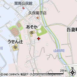 長崎県雲仙市吾妻町栗林名382周辺の地図