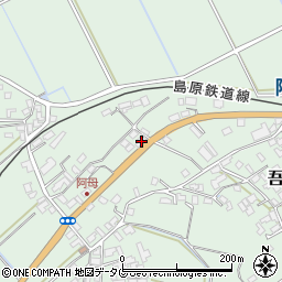 長崎県雲仙市吾妻町阿母名1850-4周辺の地図