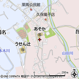 長崎県雲仙市吾妻町栗林名385周辺の地図