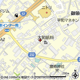 株式会社ワイズ・ヨシハラ　熊本営業所周辺の地図
