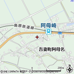 長崎県雲仙市吾妻町阿母名1110周辺の地図