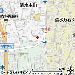 熊本県熊本市北区清水本町10-62周辺の地図