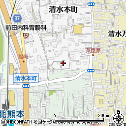 熊本県熊本市北区清水本町10-87周辺の地図