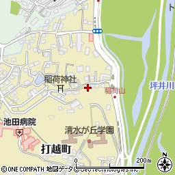 熊本県熊本市北区打越町39-21周辺の地図