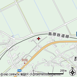 長崎県雲仙市吾妻町阿母名1125周辺の地図