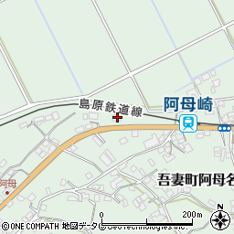 長崎県雲仙市吾妻町阿母名1117周辺の地図
