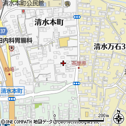 熊本県熊本市北区清水本町10-59周辺の地図