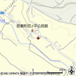 長崎県雲仙市吾妻町田之平名周辺の地図