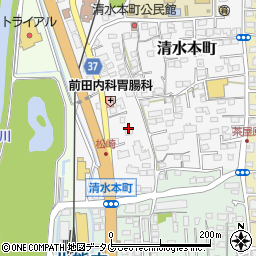 熊本県熊本市北区清水本町3周辺の地図