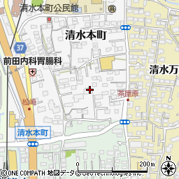 熊本県熊本市北区清水本町10周辺の地図