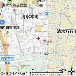 熊本県熊本市北区清水本町10-47周辺の地図