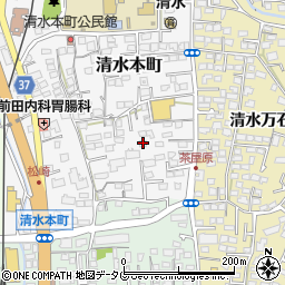 熊本県熊本市北区清水本町10-78周辺の地図