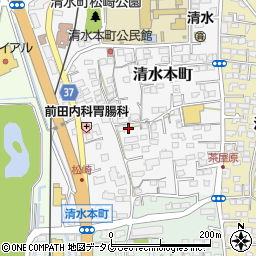 熊本県熊本市北区清水本町10-17周辺の地図