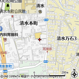 熊本県熊本市北区清水本町10-37周辺の地図