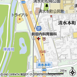 熊本県熊本市北区清水本町5周辺の地図