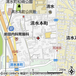 熊本県熊本市北区清水本町10-27周辺の地図