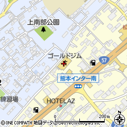 ゴールドジム　熊本Ｅａｓｔ店周辺の地図