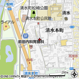 熊本県熊本市北区清水本町8-3周辺の地図