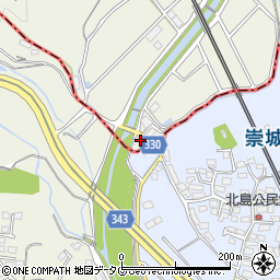 熊本県熊本市北区釜尾町23周辺の地図