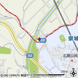 熊本県熊本市北区釜尾町23周辺の地図