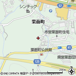 長崎県諫早市栗面町455周辺の地図