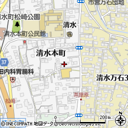 熊本県熊本市北区清水本町12-30周辺の地図