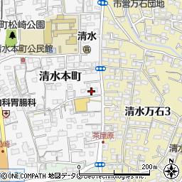 熊本県熊本市北区清水本町12-26周辺の地図