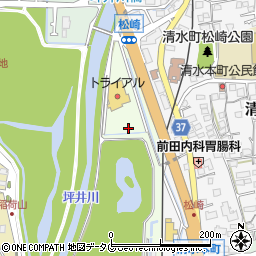 熊本県熊本市北区清水町大字松崎周辺の地図