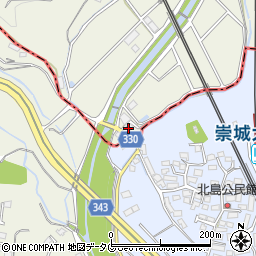 熊本県熊本市北区釜尾町18周辺の地図