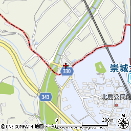 熊本県熊本市北区釜尾町18周辺の地図