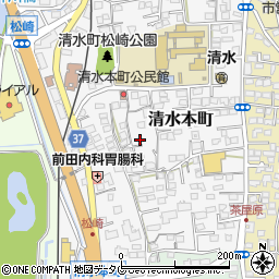 熊本県熊本市北区清水本町8周辺の地図