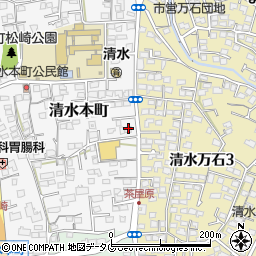 熊本県熊本市北区清水本町12-25周辺の地図