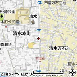 熊本県熊本市北区清水本町12-23周辺の地図