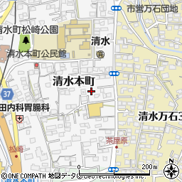 熊本県熊本市北区清水本町12-31周辺の地図