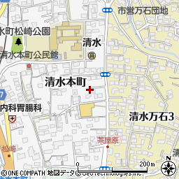 熊本県熊本市北区清水本町12周辺の地図