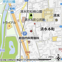 熊本県熊本市北区清水本町6-30周辺の地図