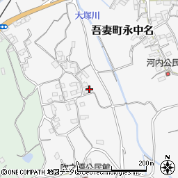 長崎県雲仙市吾妻町永中名742周辺の地図