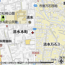 熊本県熊本市北区清水本町12-16周辺の地図