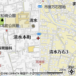 熊本県熊本市北区清水本町12-15周辺の地図