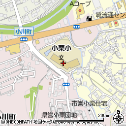 諫早市立小栗小学校周辺の地図