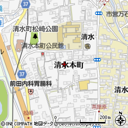 熊本県熊本市北区清水本町周辺の地図