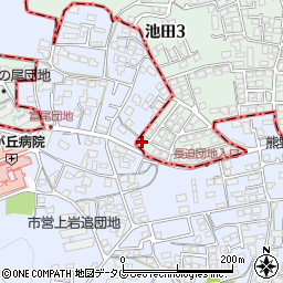 熊本県熊本市北区池田3丁目30-6周辺の地図