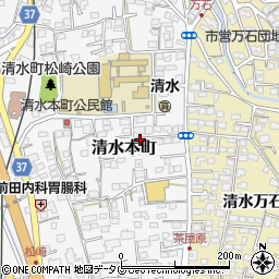 熊本県熊本市北区清水本町12-6周辺の地図