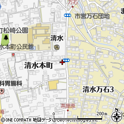 熊本県熊本市北区清水本町12-12周辺の地図